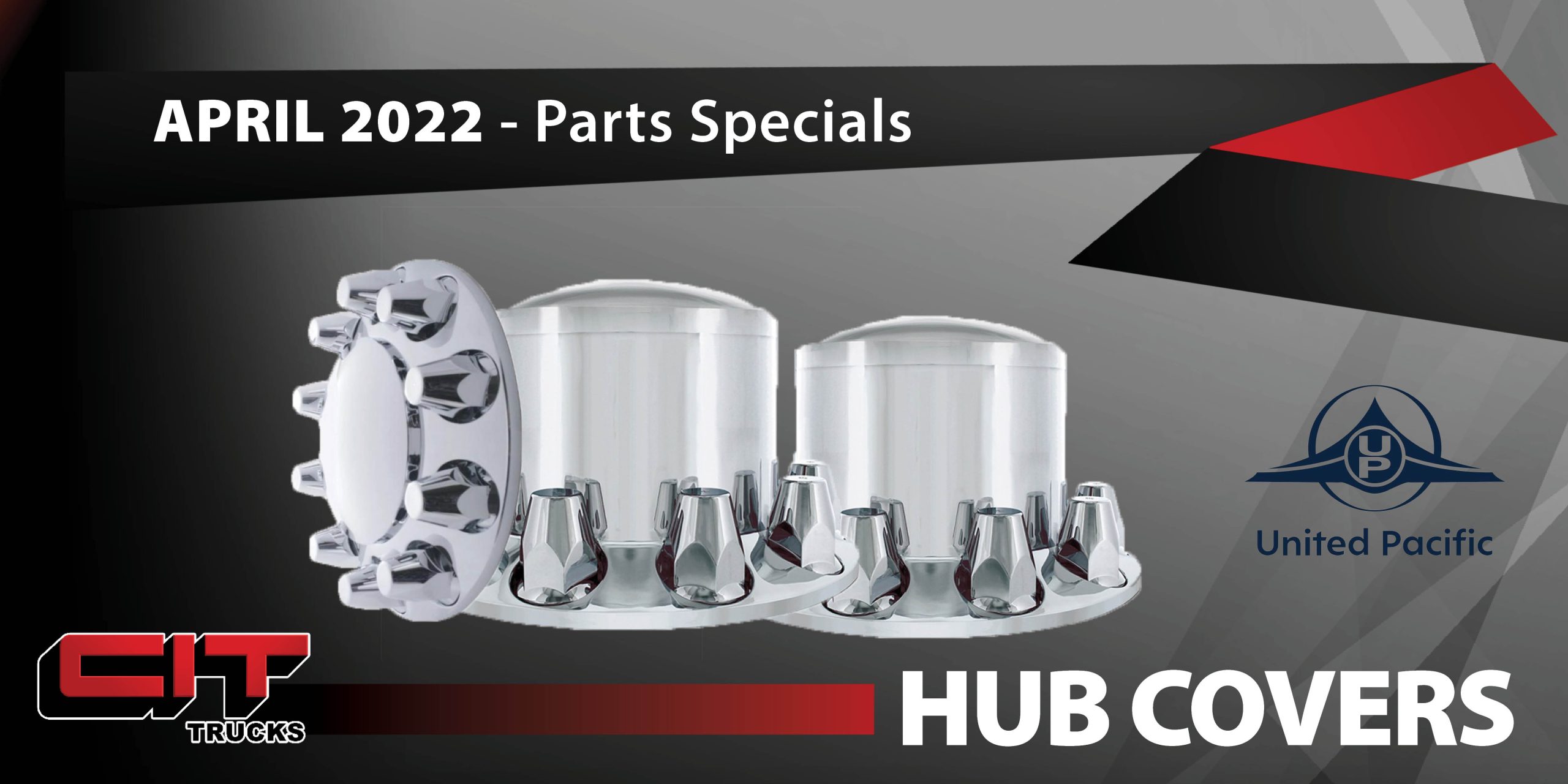 KEITECH CT Custom Trailer　30パック Axle Hub Cover Kit - 10305 - April Part Special - CIT Trucks