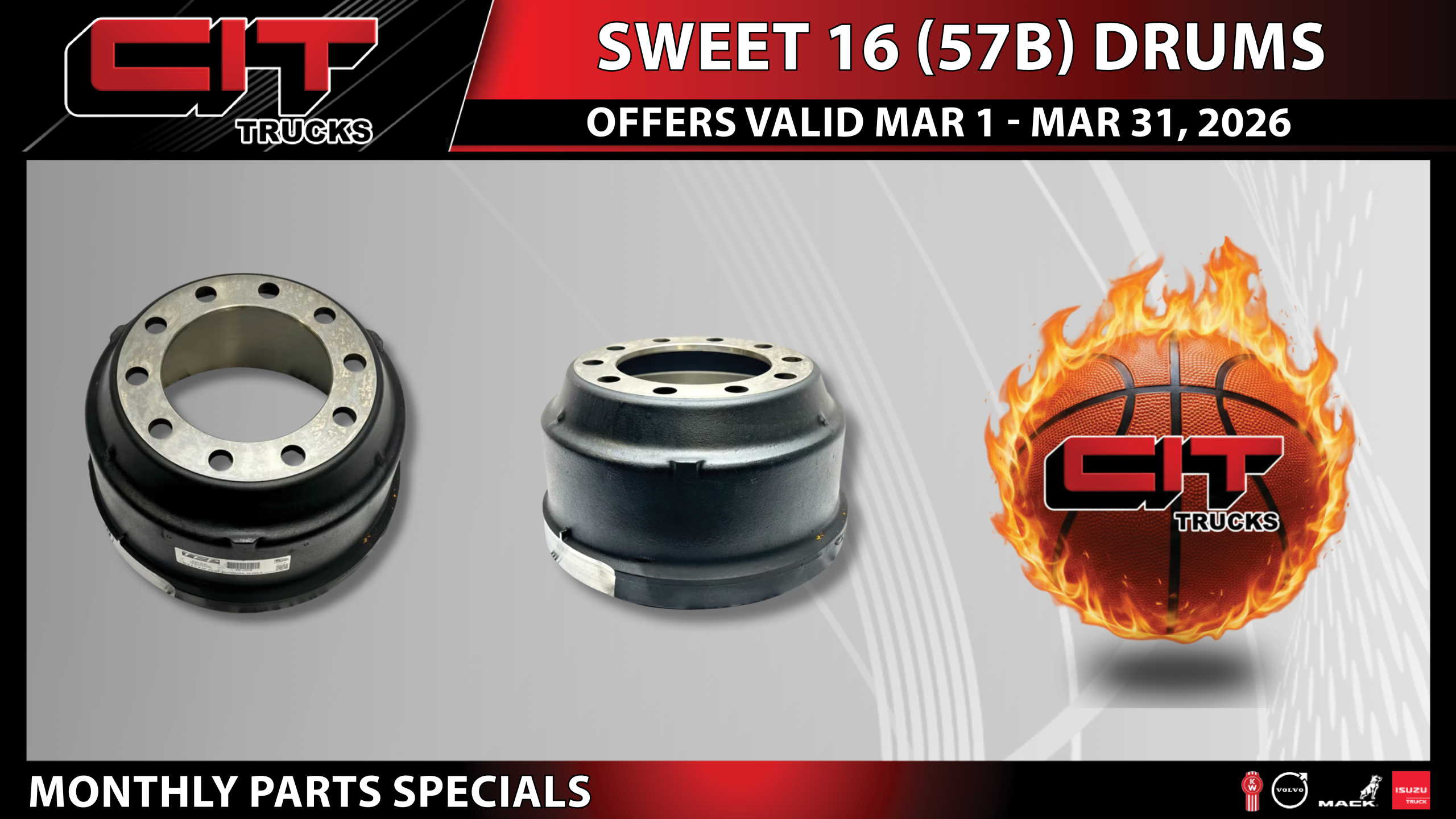 Sweet 16(57b) Drums - CIT Trucks