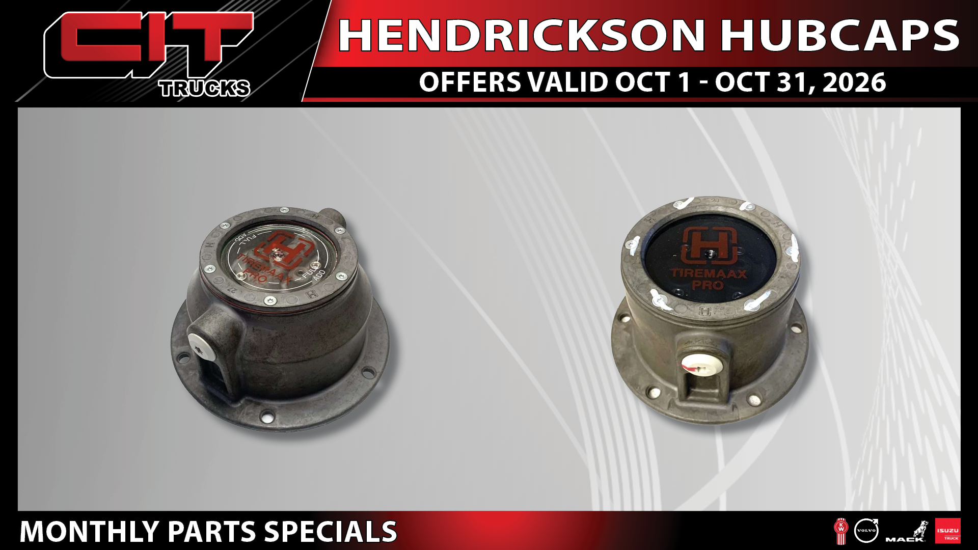 Springfield, IL 17 Hendrickson Hubcaps - CIT Trucks